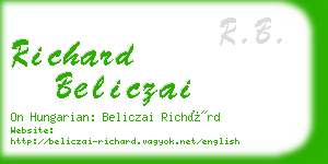 richard beliczai business card
